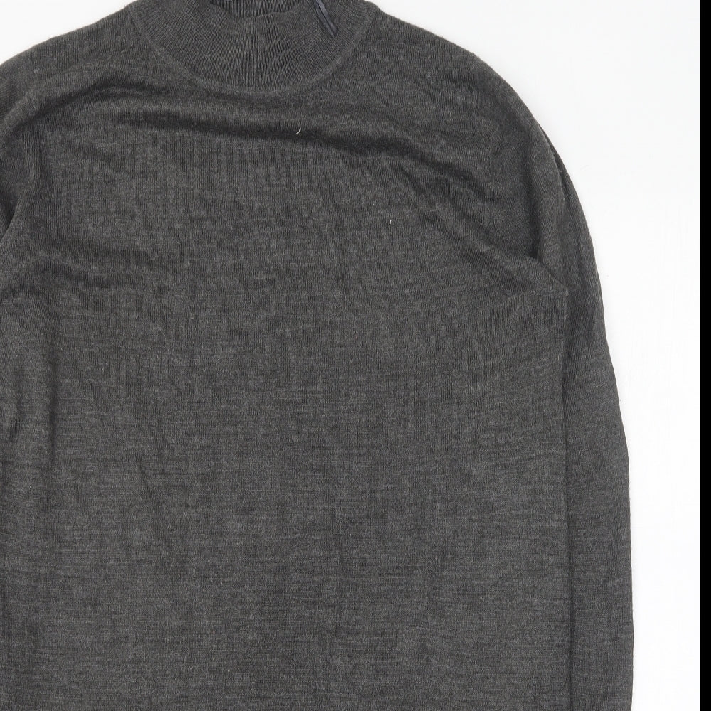 Heart & Soul Womens Grey Crew Neck Acrylic Pullover Jumper Size 12