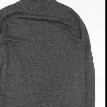 Heart & Soul Womens Grey Crew Neck Acrylic Pullover Jumper Size 12