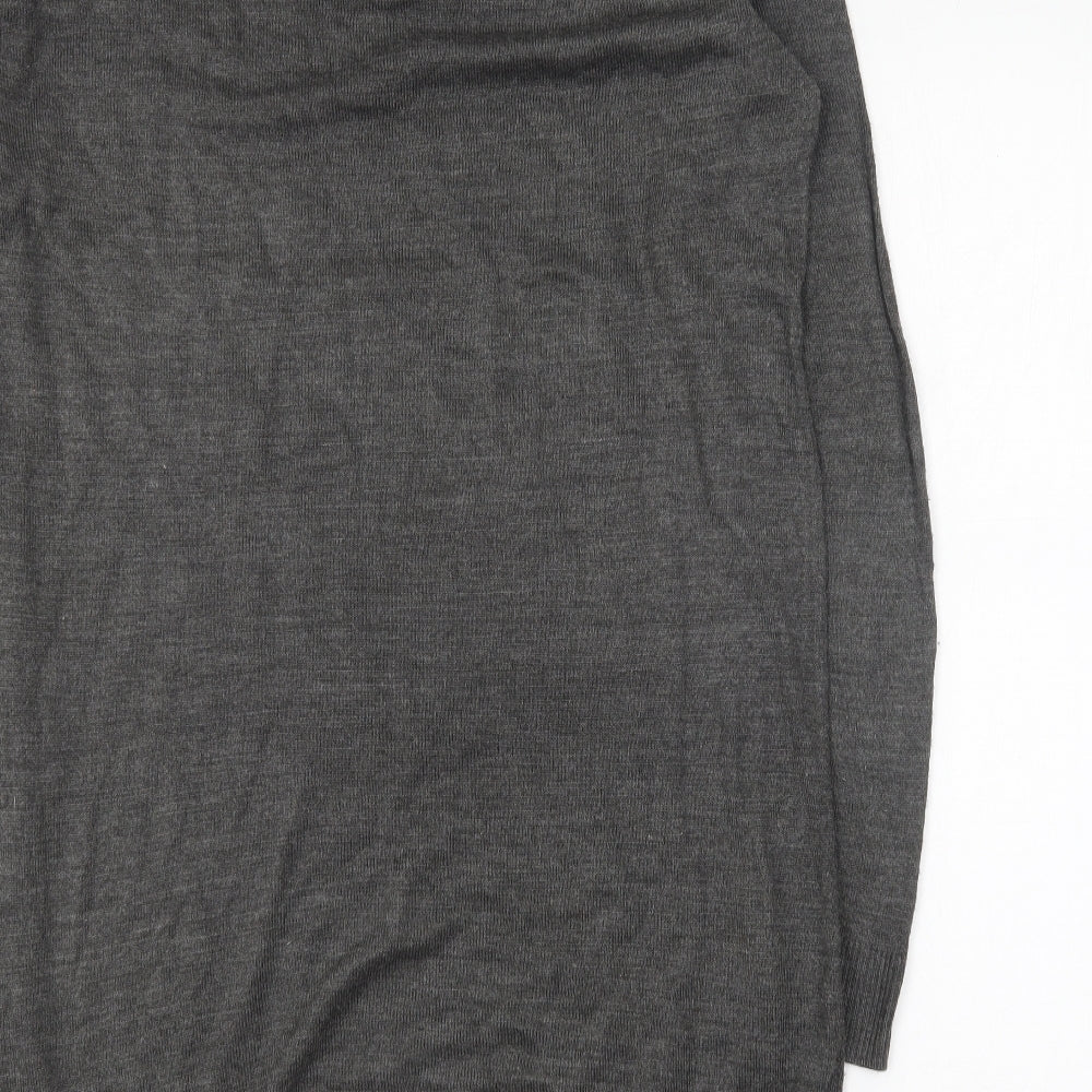 Heart & Soul Womens Grey Crew Neck Acrylic Pullover Jumper Size 12