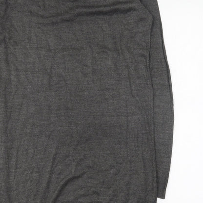 Heart & Soul Womens Grey Crew Neck Acrylic Pullover Jumper Size 12