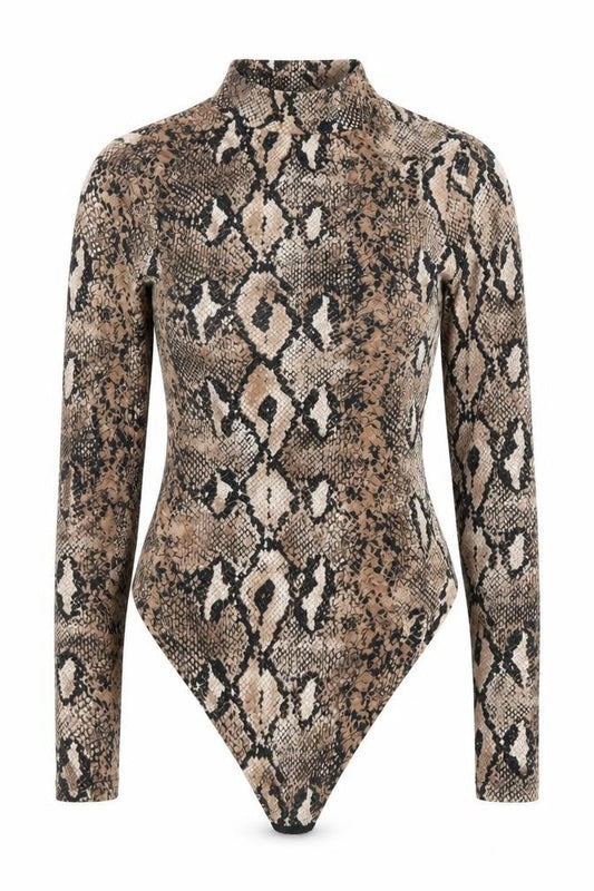 Womens UK Size XS Brave Soul One-Piece Brown Bodysuit