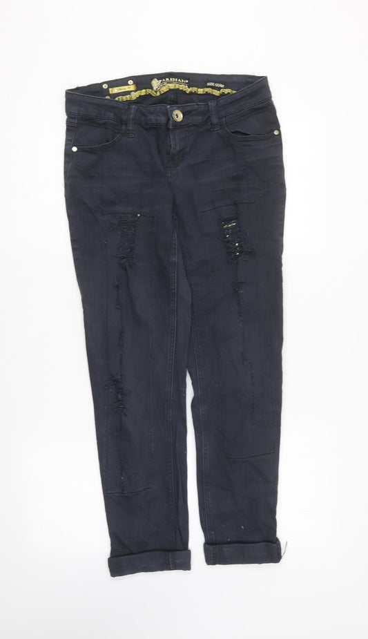 Parisian Womens Blue Cotton Skinny Jeans Size 12 L25 in Regular