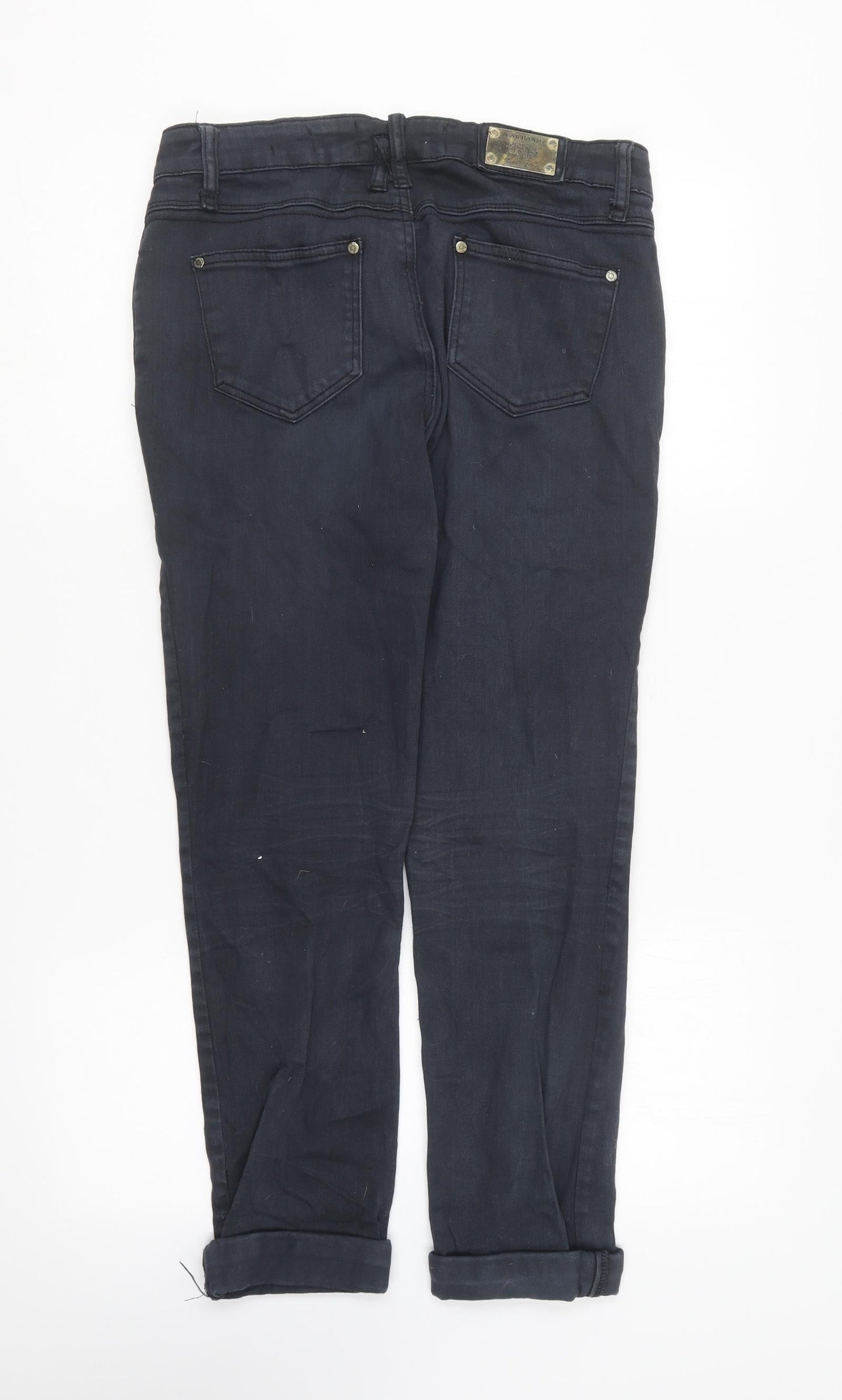 Parisian Womens Blue Cotton Skinny Jeans Size 12 L25 in Regular