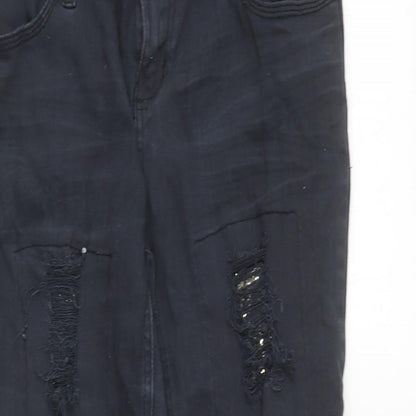 Parisian Womens Blue Cotton Skinny Jeans Size 12 L25 in Regular