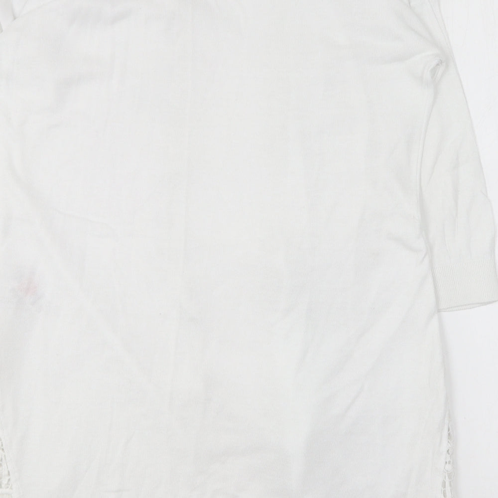 Womens UK Size 10 Dorothy Perkins White Cardigan Jumper