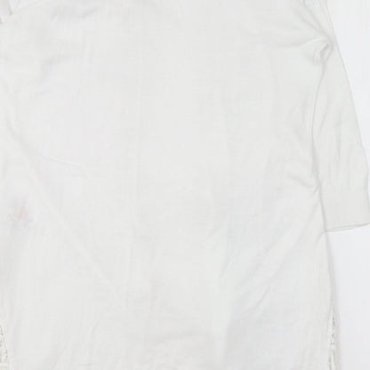 Womens UK Size 10 Dorothy Perkins White Cardigan Jumper