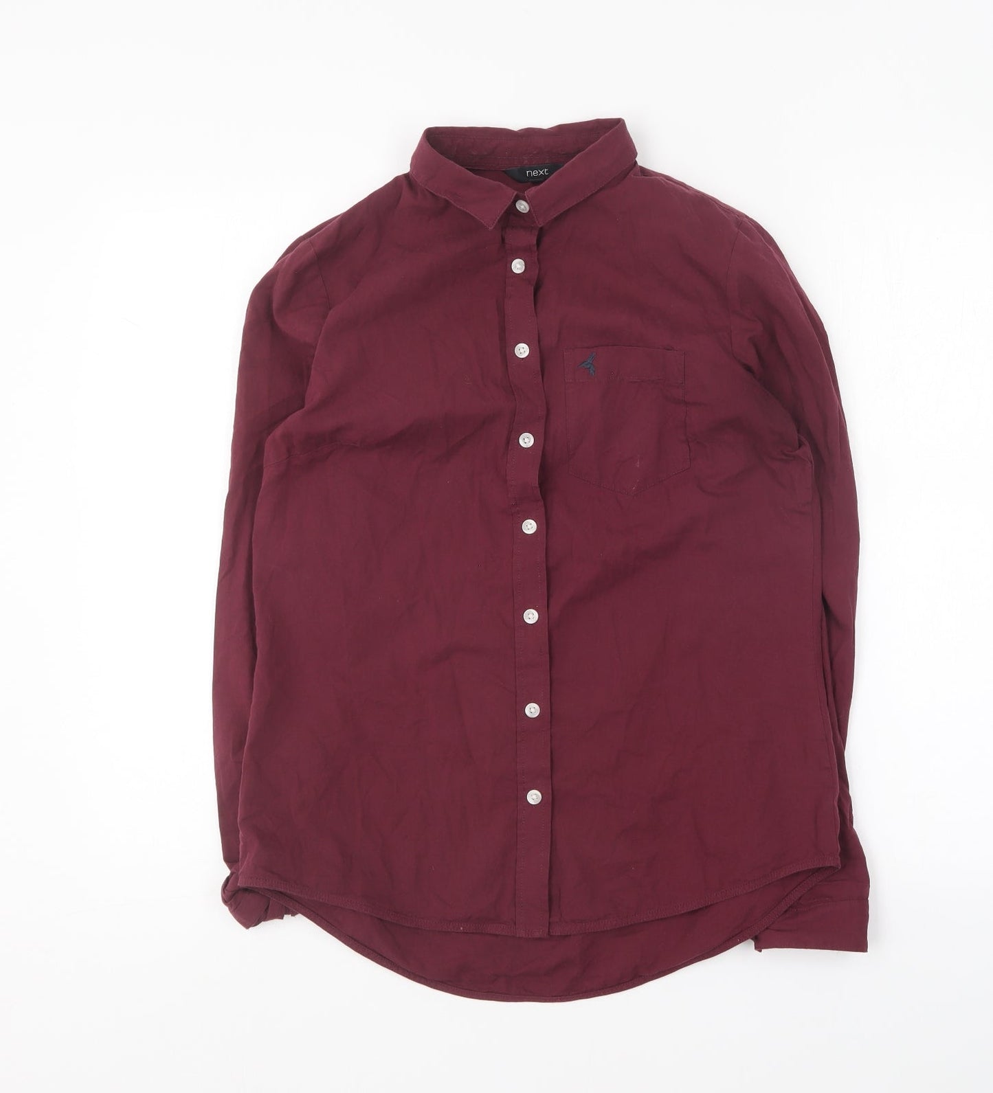 Womens UK Size 8 NEXT Purple Basic Button-Up