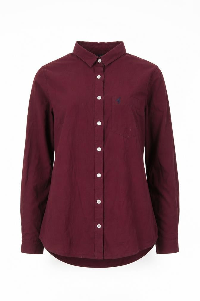 Womens UK Size 8 NEXT Purple Basic Button-Up