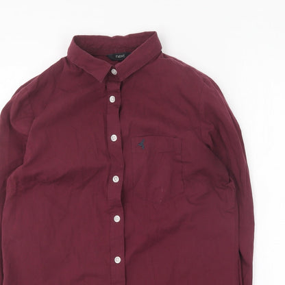 Womens UK Size 8 NEXT Purple Basic Button-Up
