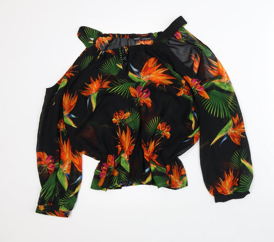 Womens UK Size 8 NEXT Black Tunic Blouse