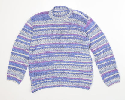 Womens UK Size M Preworn Purple Pullover Jumper