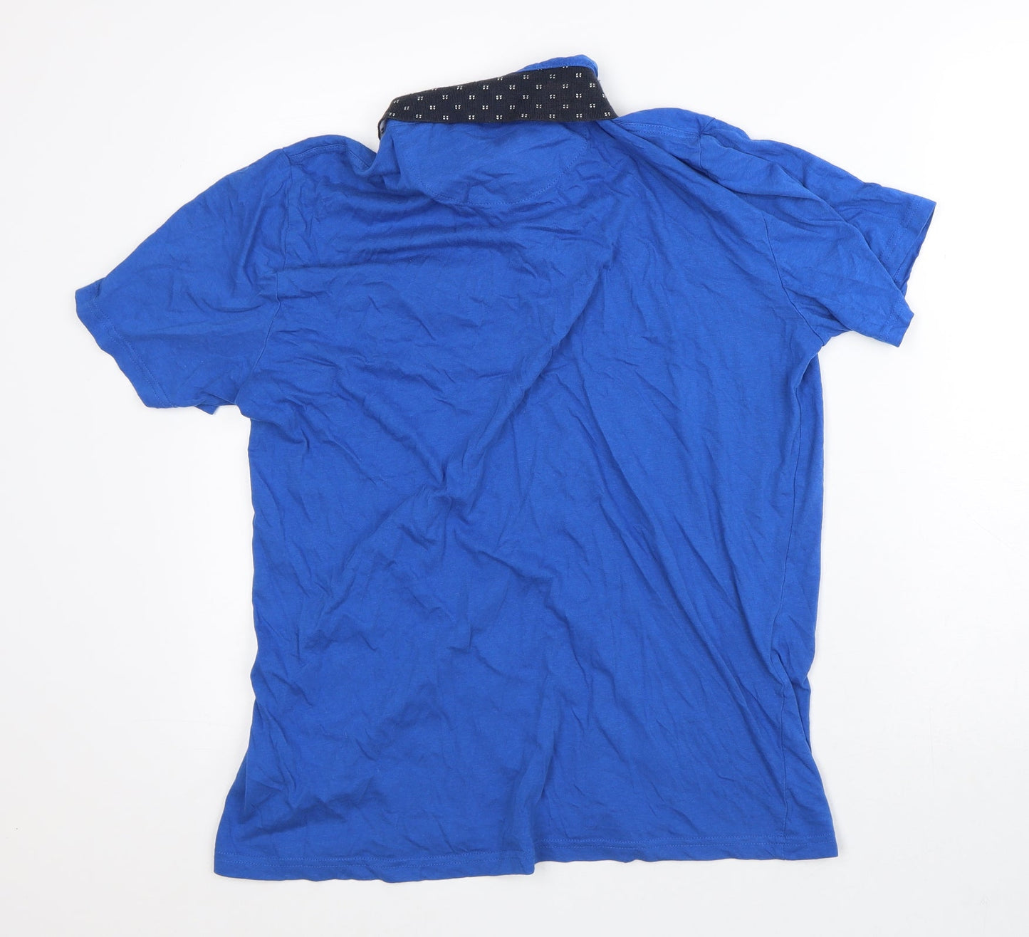Womens UK Size L Easy Blue Basic Polo
