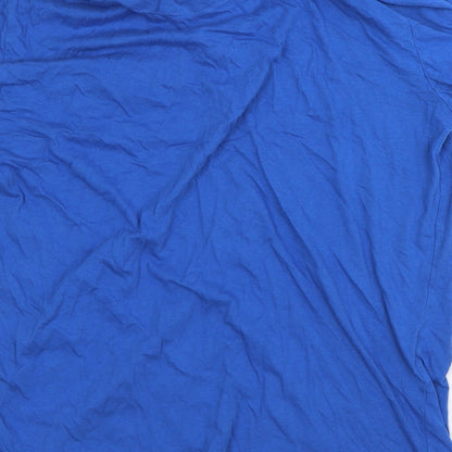 Womens UK Size L Easy Blue Basic Polo