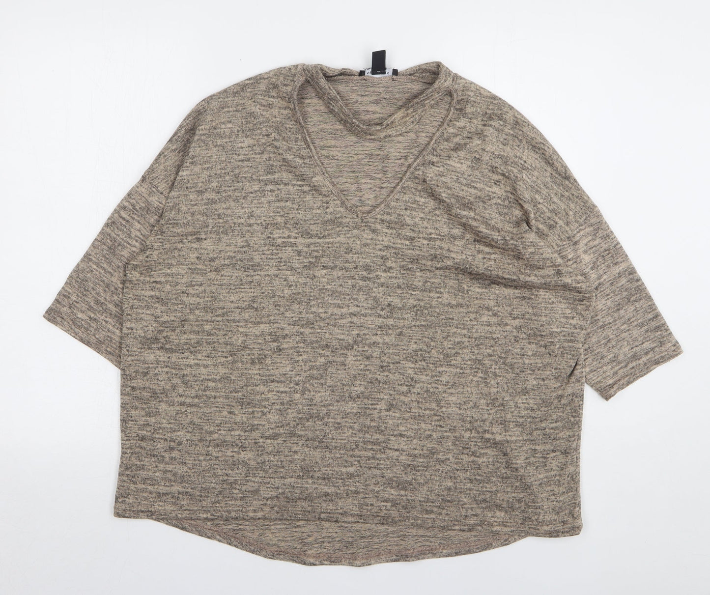 Womens UK Size L New Look Beige Pullover Jumper