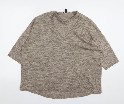 Womens UK Size L New Look Beige Pullover Jumper