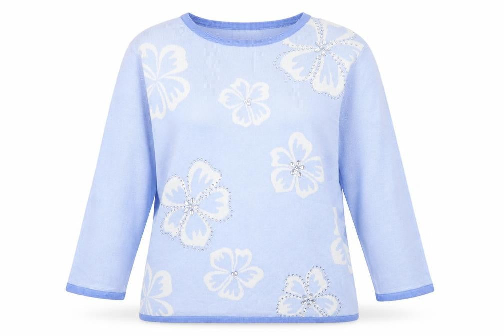 Womens UK Size M Fay Louise Blue Pullover Jumper