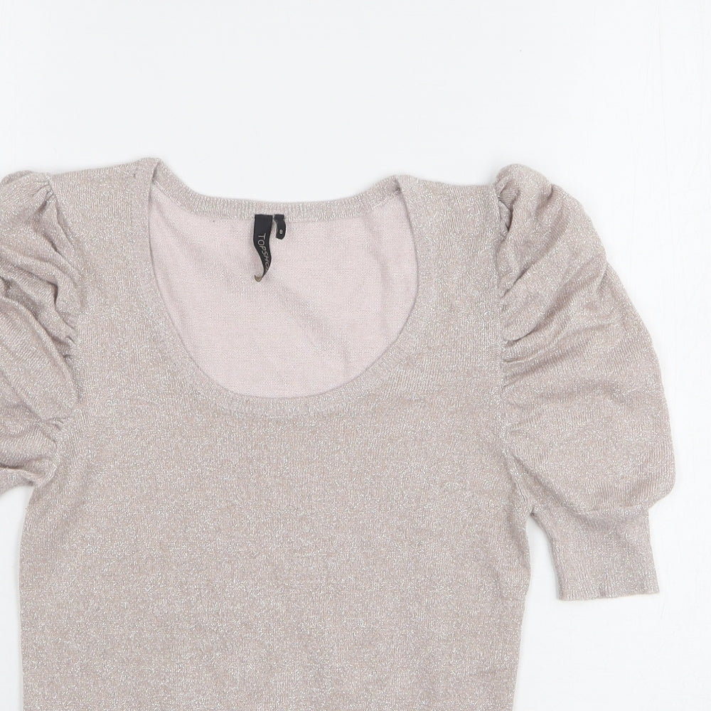 Womens UK Size 8 Topshop Pink Pullover Jumper