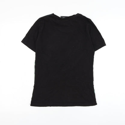 Hersey Boys Black Cotton Basic T-Shirt Size 10-11 Years Round Neck Pullover