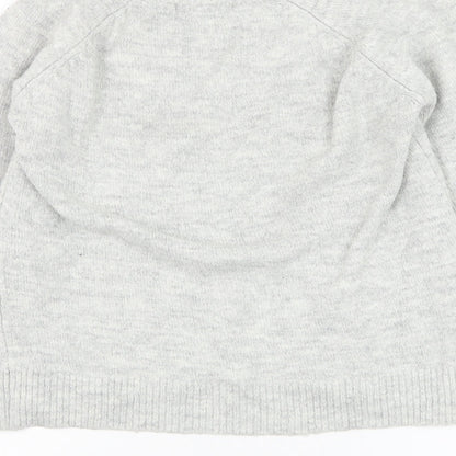 George Womens Grey Round Neck Acrylic Pullover Jumper Size XS