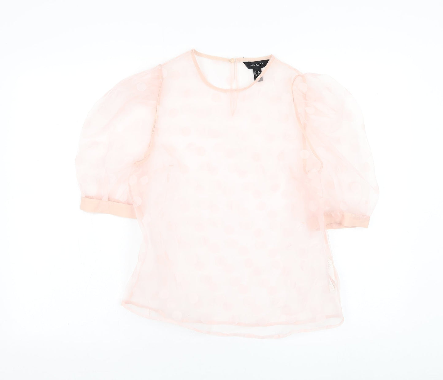 Womens UK Size 8 New Look Pink Basic Blouse