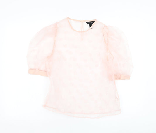 Womens UK Size 8 New Look Pink Basic Blouse