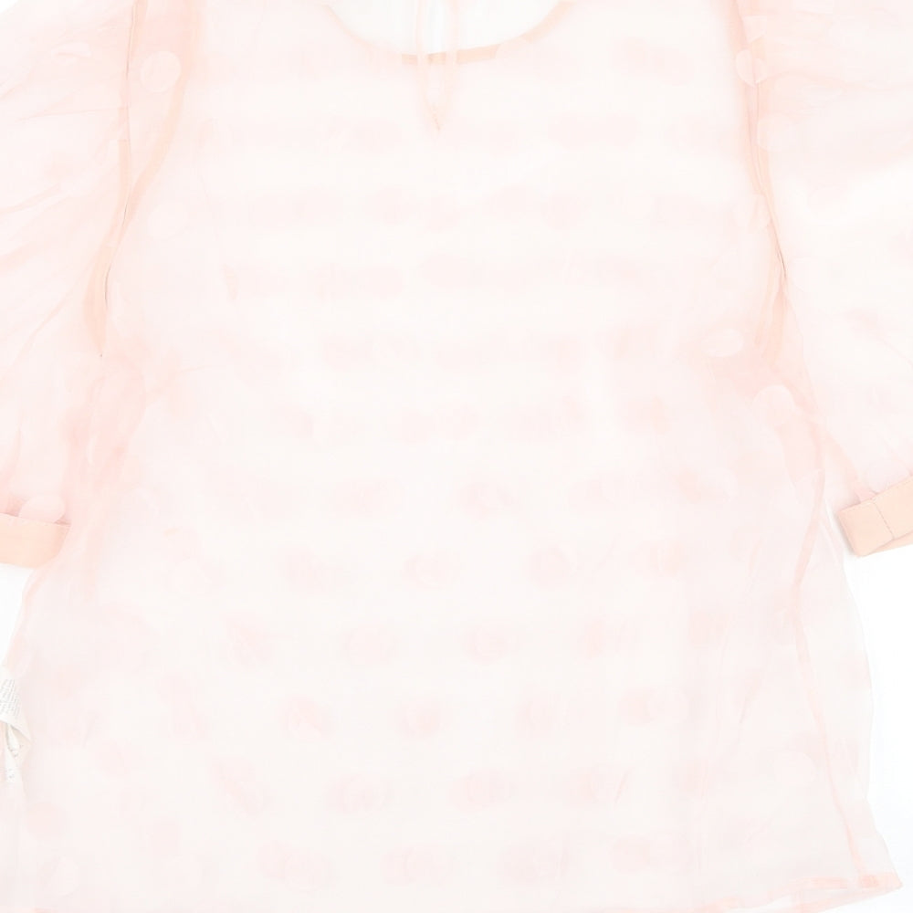 Womens UK Size 8 New Look Pink Basic Blouse