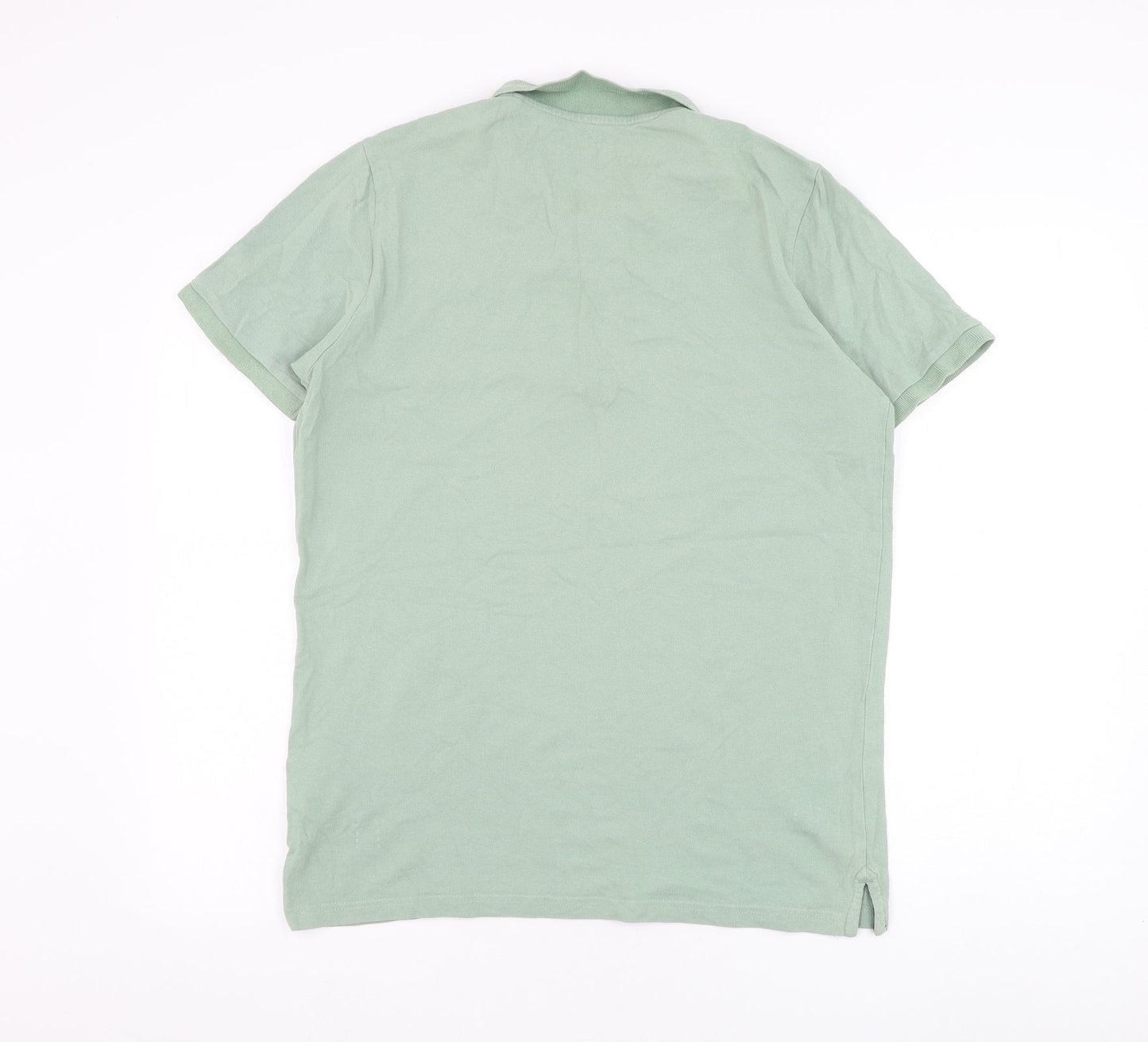 Livergy Mens Green Cotton Polo Size M Collared Pullover - Tropical Club