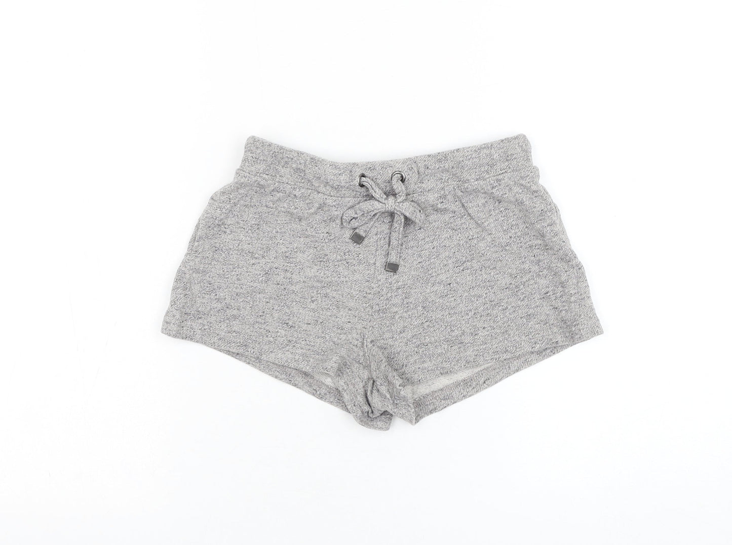 Atmosphere Womens Grey Cotton Sweat Shorts Size 4 L3 in Regular Pull On