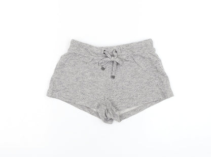 Atmosphere Womens Grey Cotton Sweat Shorts Size 4 L3 in Regular Pull On