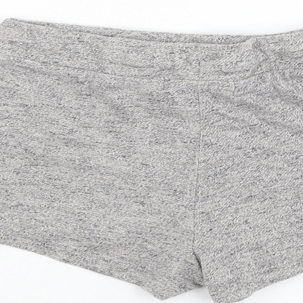 Atmosphere Womens Grey Cotton Sweat Shorts Size 4 L3 in Regular Pull On