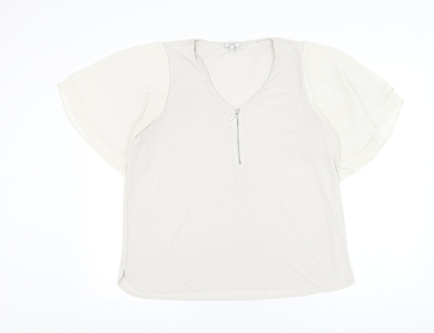 Womens UK Size 16 NEXT Grey Basic Blouse