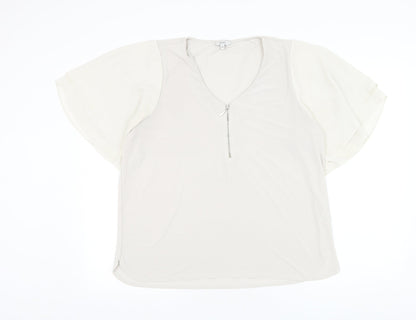 Womens UK Size 16 NEXT Grey Basic Blouse