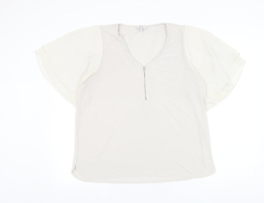 Womens UK Size 16 NEXT Grey Basic Blouse