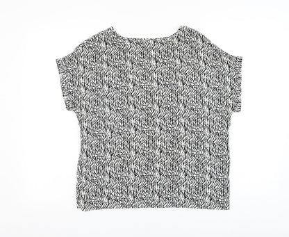 Womens UK Size M Preworn White Basic Blouse
