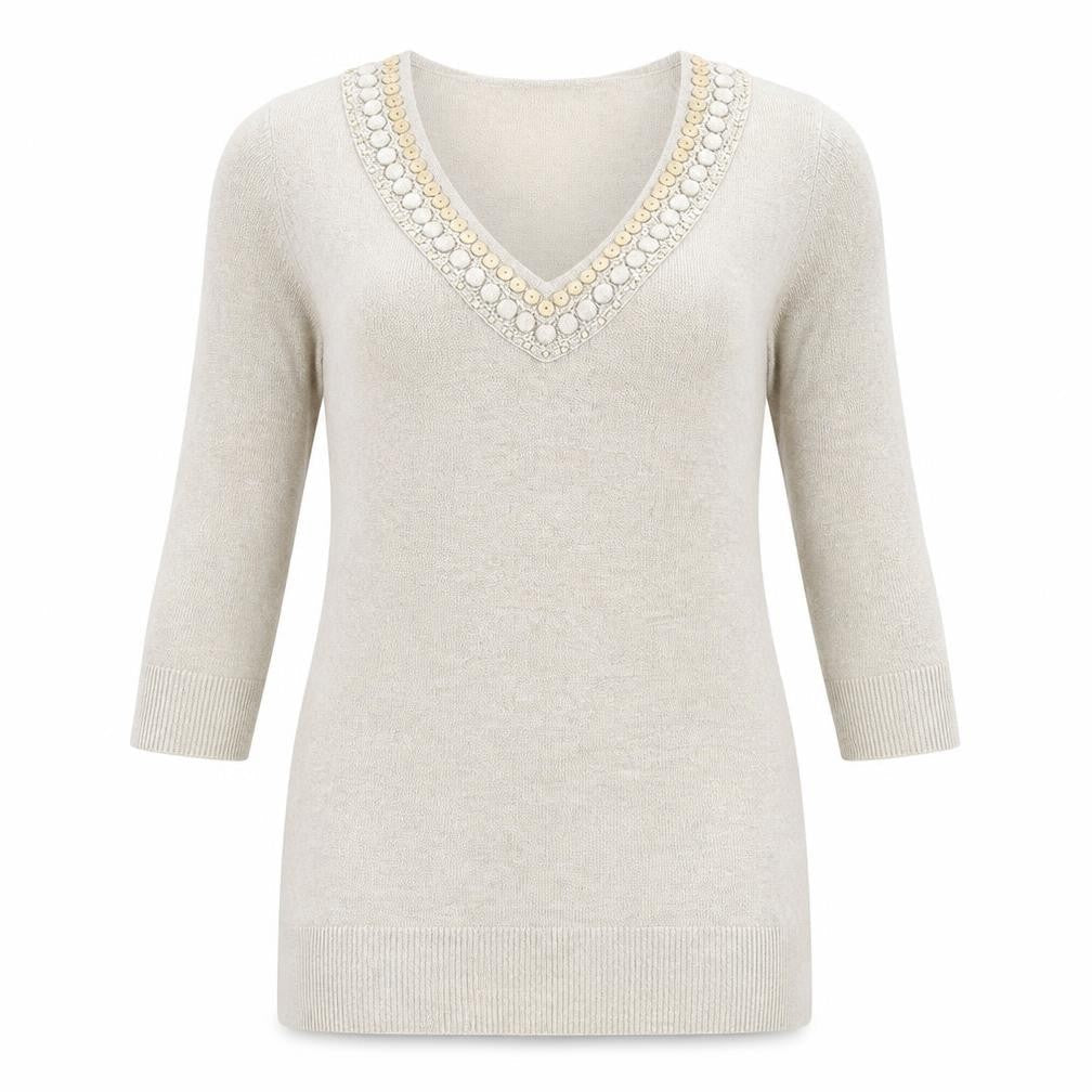 Womens UK Size 12 Principles Beige Pullover Jumper