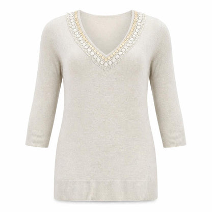 Womens UK Size 12 Principles Beige Pullover Jumper