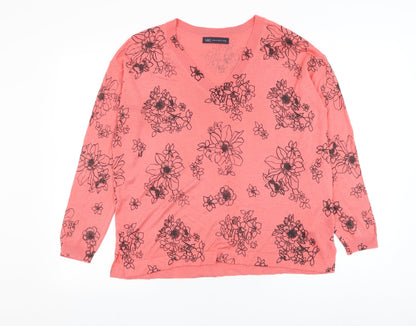 Womens UK Size M Marks and Spencer Red Pullover Jumper
