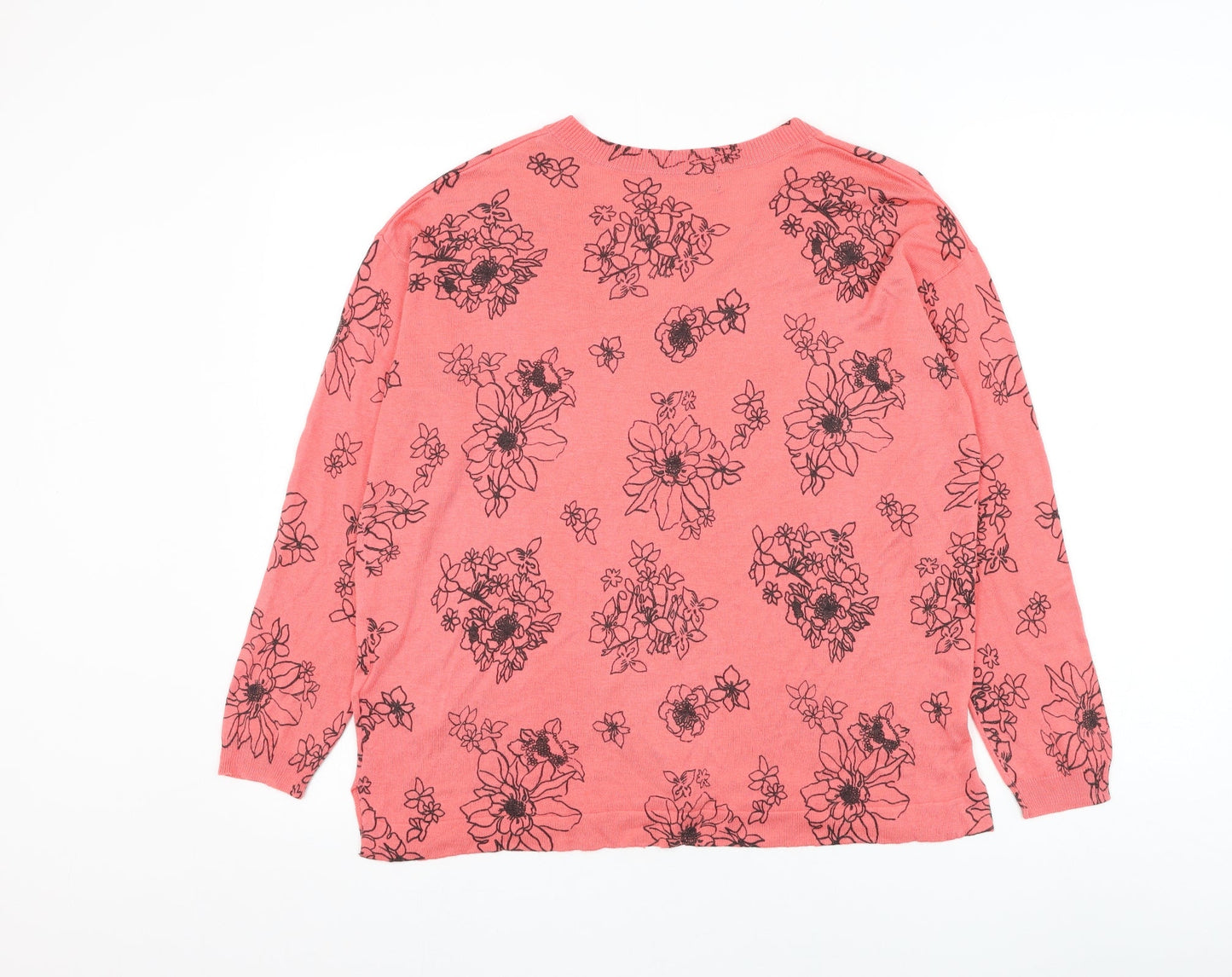 Womens UK Size M Marks and Spencer Red Pullover Jumper