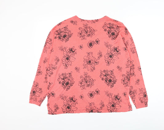 Womens UK Size M Marks and Spencer Red Pullover Jumper