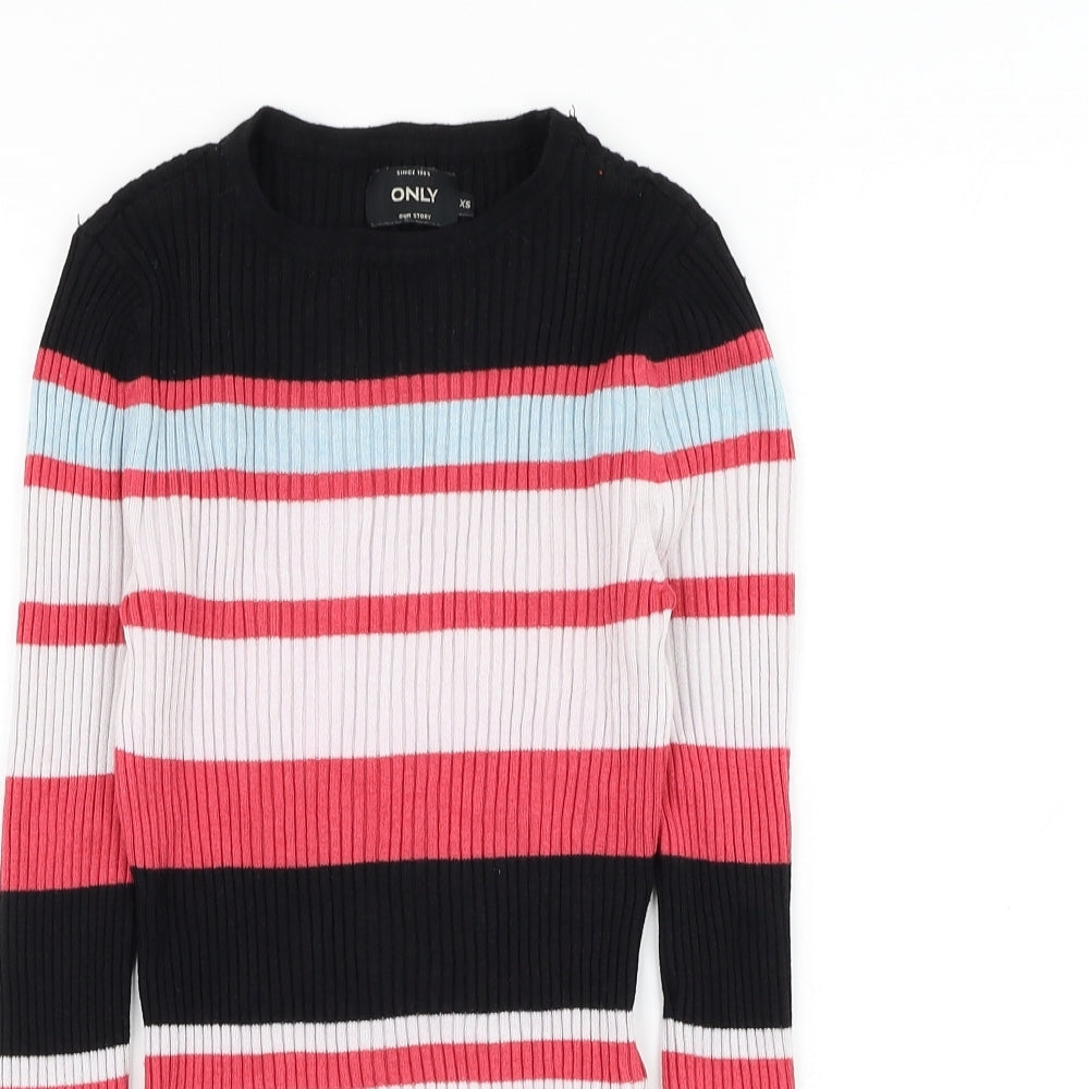 Womens UK Size XS Only Black Pullover Jumper