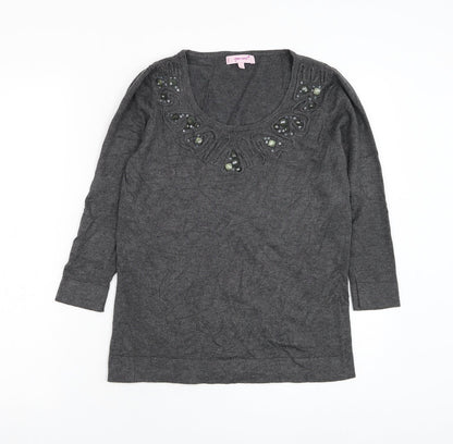 Womens UK Size 12 Marks and Spencer Grey Pullover Jumper