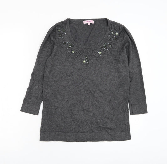 Womens UK Size 12 Marks and Spencer Grey Pullover Jumper