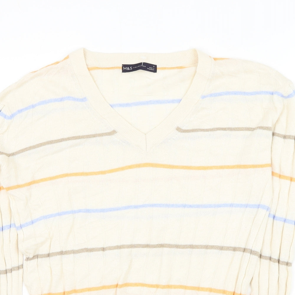 Womens UK Size S Marks and Spencer Beige Pullover Jumper