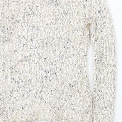 Inspire Collection Womens Beige Round Neck Polyester Pullover Jumper Size M