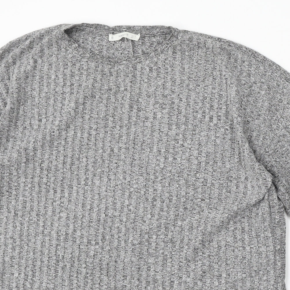 Womens UK Size M Mango Grey Pullover Jumper