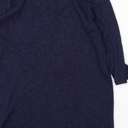 George Womens Blue Round Neck Viscose Pullover Jumper Size 16