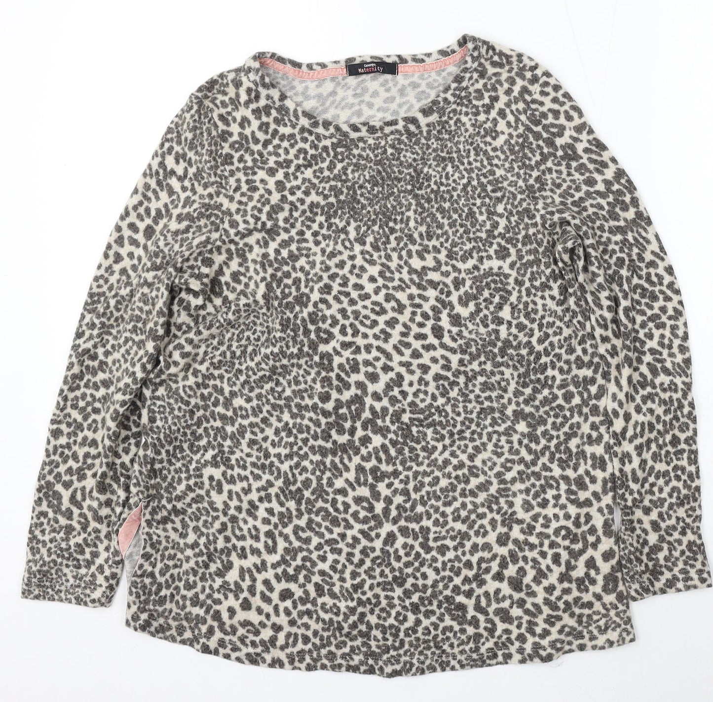 George Womens Multicoloured Round Neck Animal Print Viscose Pullover Jumper Size 10