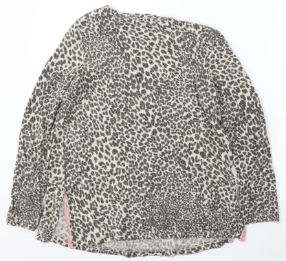 George Womens Multicoloured Round Neck Animal Print Viscose Pullover Jumper Size 10