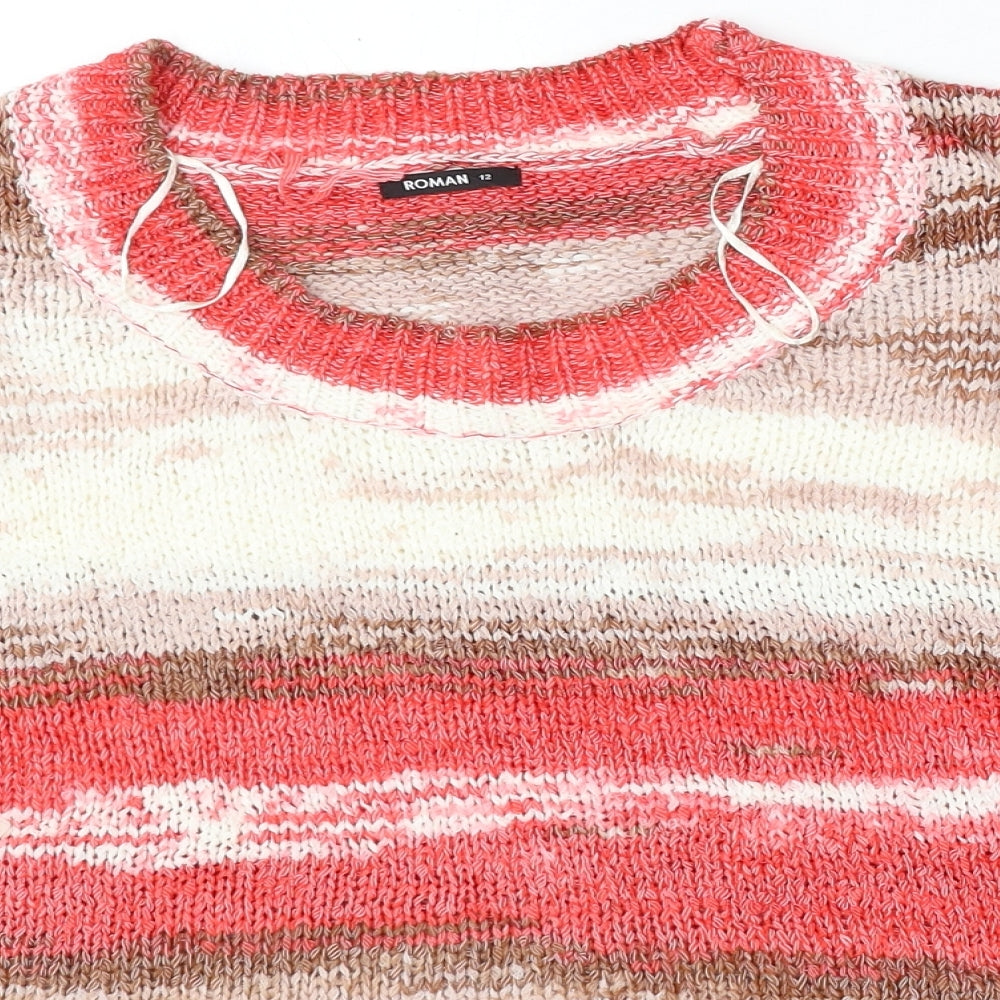Womens UK Size 12 Roman Multicoloured Pullover Jumper