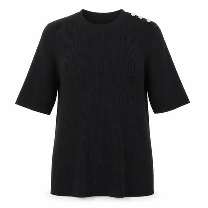 Womens UK Size S Preworn Black Pullover Jumper